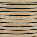 5mm flat BRUCIATO leather NATURAL with BLACK EDGE - meter