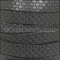 10mm flat BRUCIATO BASKETWEAVE leather BLACK - meter