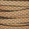 10mm flat BRUCIATO BASKETWEAVE leather NATURAL with BLACK - meter