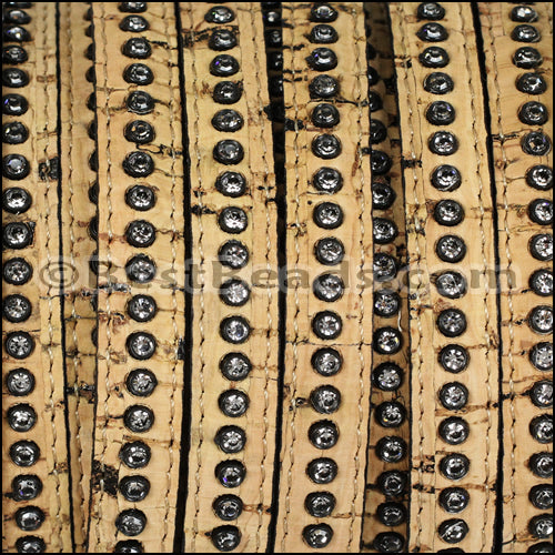 10mm flat CRYSTAL CORK NATURAL - 1 meter