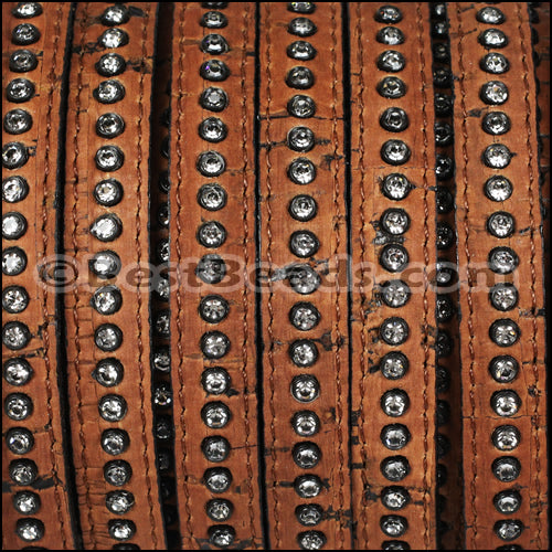 10mm flat CRYSTAL CORK SADDLE - 1 meter