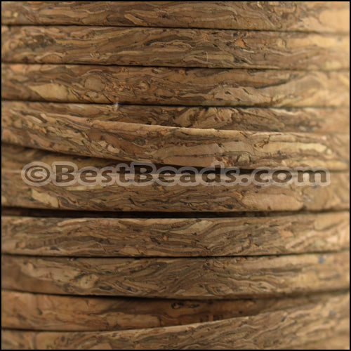 5mm flat MARBLED cork DARK NATURAL - meter