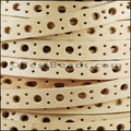 8mm flat DELUX PUNCHED leather NATURAL - meter