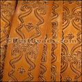 30mm flat ENGRAVED leather NATURAL - meter