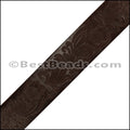 40mm flat ENGRAVED leather DARK BROWN - meter