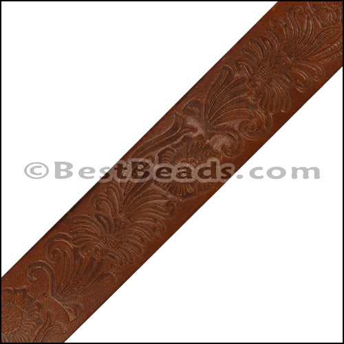 40mm flat ENGRAVED leather SADDLE - meter