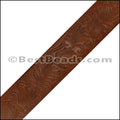 40mm flat ENGRAVED leather SADDLE - meter