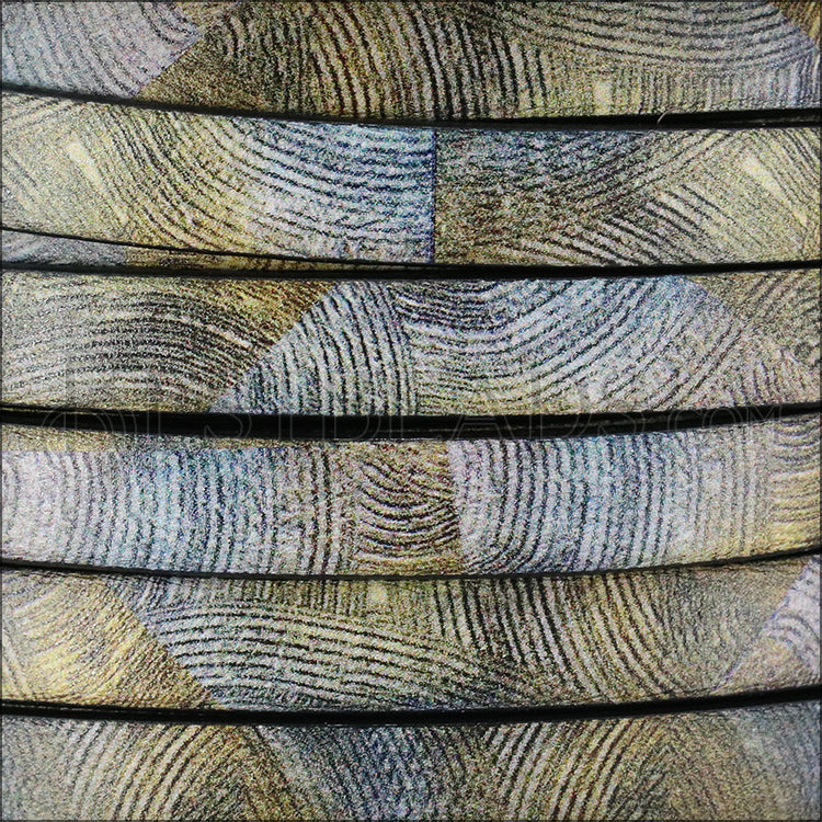 10mm flat EURO PRINTED leather IMPRESSIONS - meter