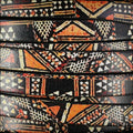 10mm flat EURO PRINTED leather TRIBAL - meter