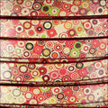 10mm flat EURO PRINTED leather POLKA - meter