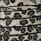 10mm flat EURO PRINTED leather SNOW LEOPARD - meter