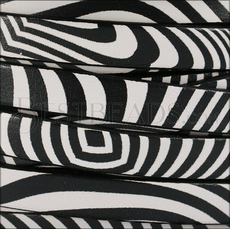 10mm flat EURO PRINTED leather HYPNOTIC - meter