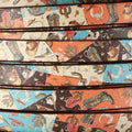 10mm flat EURO PRINTED leather COWBOY BOOTS - meter