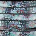 10mm flat EURO PRINTED leather FLEUR-DE-LIS - meter