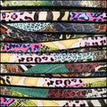 5mm flat EURO PRINTED leather ANIMAL COLLAGE - meter