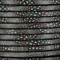 5mm flat EURO PRINTED leather HYPNOTIC BLUE - meter