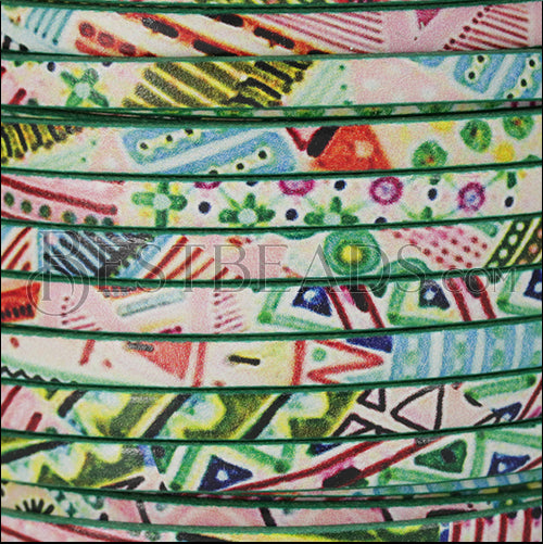 5mm flat EURO PRINTED leather MIAMI - meter