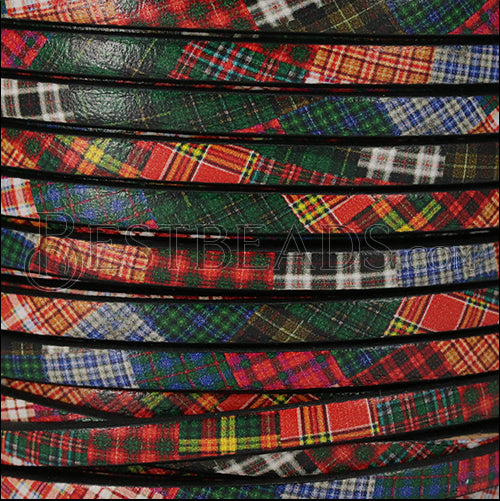 5mm flat EURO PRINTED leather PATCHWORK - meter