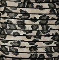 5mm flat EURO PRINTED leather SNOW LEOPARD - meter