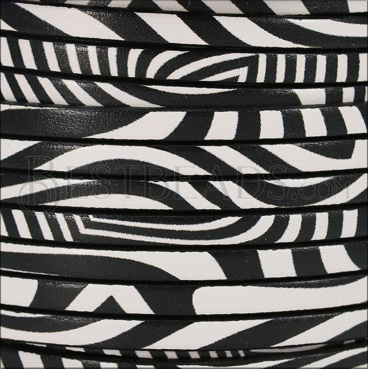 5mm flat EURO PRINTED leather HYPNOTIC - meter