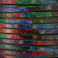 5mm flat EURO PRINTED leather CHRISTMAS WINTER NIGHTS - meter