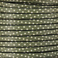 5mm flat EURO PRINTED leather GREEN/WHITE POLKA DOTS - meter