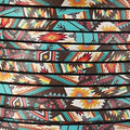 3mm flat EURO PRINTED leather SOUTHWESTERN - meter