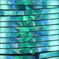 3mm flat FOIL MIRROR leather BLACK/BLUE MIRROR - meter