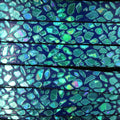 10mm flat FOIL STAMPED GIRAFFE leather ELEC BLUE/TURQ MIRROR - meter