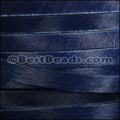 10mm flat HAIR ON leather NAVY BLUE - 1 meter
