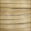 10mm flat HAIR ON leather TAN - 1 meter
