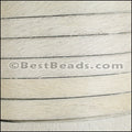10mm flat HAIR ON leather OFF - WHITE - 1 meter