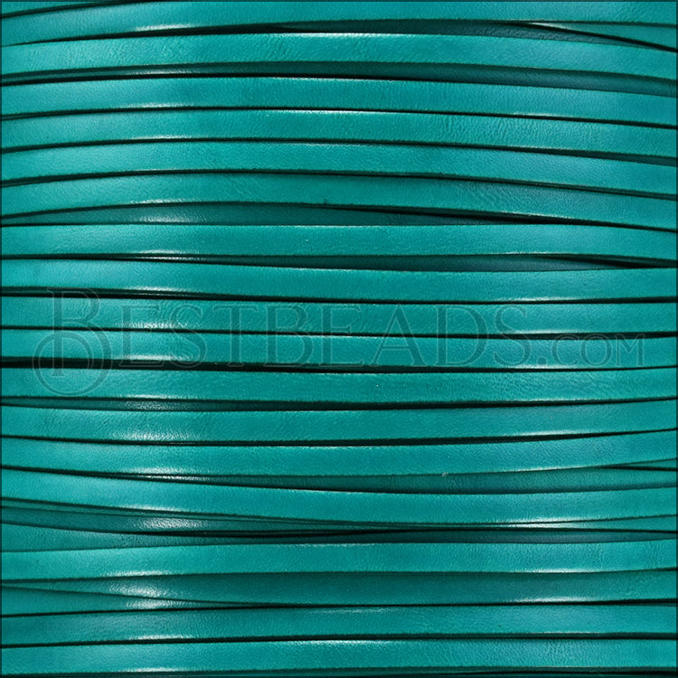 5mm flat ITALIAN DOLCE leather JADE- meter
