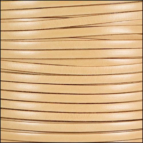 5mm flat ITALIAN DOLCE leather PARSNIP - meter