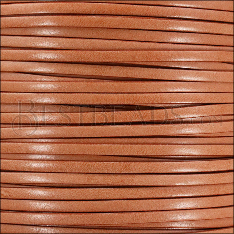 5mm flat ITALIAN DOLCE leather CANTALOUPE- meter