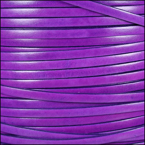 5mm flat ITALIAN DOLCE leather VIOLET - meter