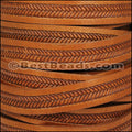10mm flat BRUCIATO BRAID leather TAN - meter