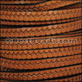6mm flat BRUCIATO TWIST leather TAN - meter