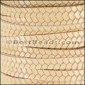 6mm flat BRUCIATO TWIST leather NATURAL - meter