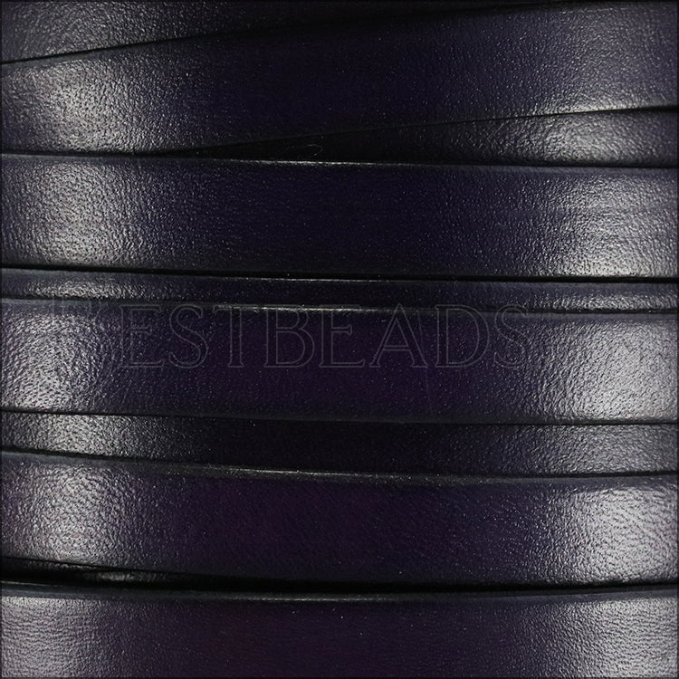 10mm flat ITALIAN PLAIN leather PURPLE - meter