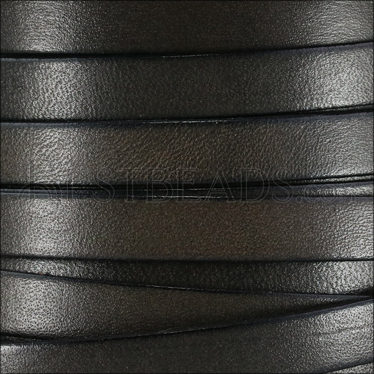 10mm flat ITALIAN PLAIN leather GREY - meter