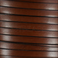 10mm flat ITALIAN PLAIN leather MEDIUM BROWN - meter