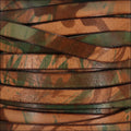 10mm flat MULTI COLOR leather CAMOUFLAGE - meter