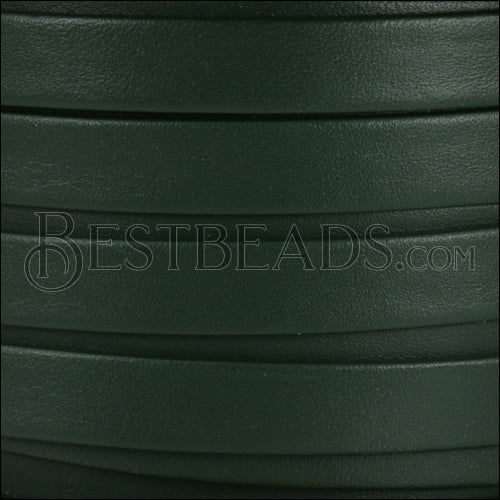 10mm flat PREMIER leather FOREST GREEN - meter