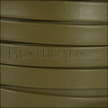 10mm flat PREMIER leather OLIVE GREEN - meter