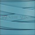 10mm flat PREMIER leather TURQUOISE - meter