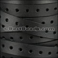 10mm flat BRUCIATO PUNCHED leather BLACK - meter
