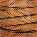 10mm flat BRUCIATO PERFORATED leather TAN - meter