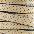 10mm flat BRUCIATO PERFORATED leather NATURAL WITH BLACK - meter