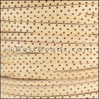 5mm flat BRUCIATO PERFORATED leather NATURAL - meter